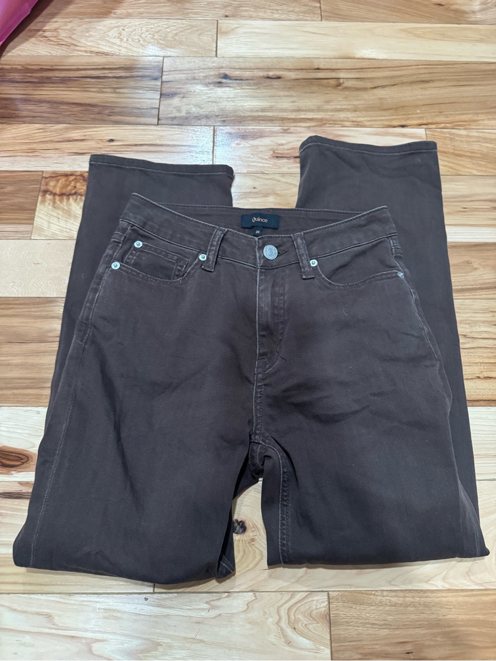 Quince Women's Brown Straight-Leg Jeans